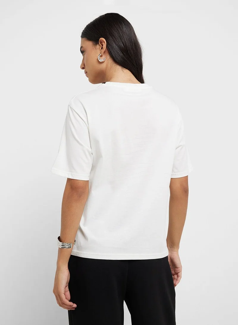 MANGO embroidered cotton t-shirt